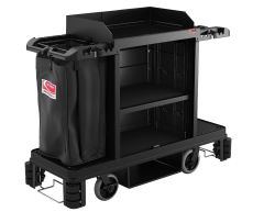 Partially Assembled Housekeeping Cart, Black