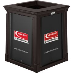 35 Gallon, Resin Customizable Garbage Can, with Open Lid