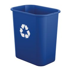 3 Gallon Desk-Side Resin Trash Can - Blue