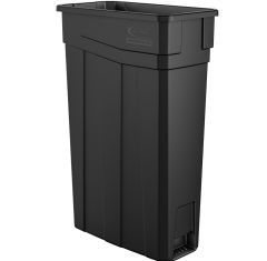 23 Gallon Resin Slim Trash Can - Black