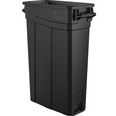 23 Gallon Resin Slim Trash Can with Handles - Black