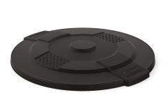 55 Gallon Resin Utility Trash Can Lid - Black