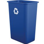 10 Gallon Desk-Side Resin Trash Can - Blue