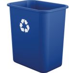 7 Gallon Desk-Side Resin Trash Can - Blue