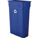 23 Gallon Resin Slim Trash Can - Blue