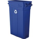 23 Gallon Resin Slim Trash Can with Handles - Blue