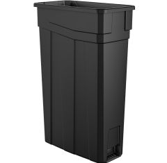 23 Gallon Resin Slim Trash Can - Black