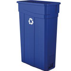 23 Gallon Resin Slim Trash Can - Blue