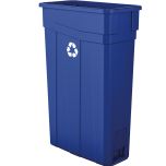 23 Gallon Resin Slim Trash Can - Blue