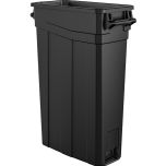 23 Gallon Resin Slim Trash Can with Handles - Black